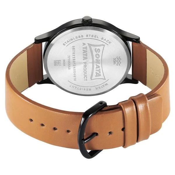 SON 77105NL13W TRNDZ SONATA GENTS WATCH SON 77105NL13W TRNDZ SONATA GENTS WATCH